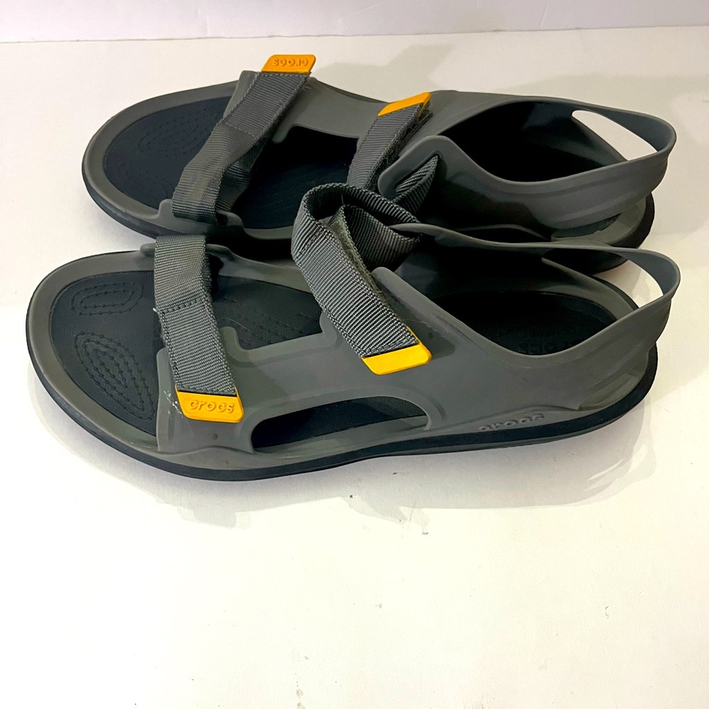 Crocs Swiftwater Expedition Mens Size 13 Sandals Shoes Slate Gray